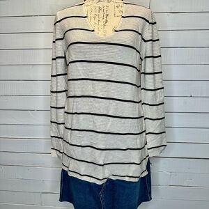 Striped V-Neck Women's Top